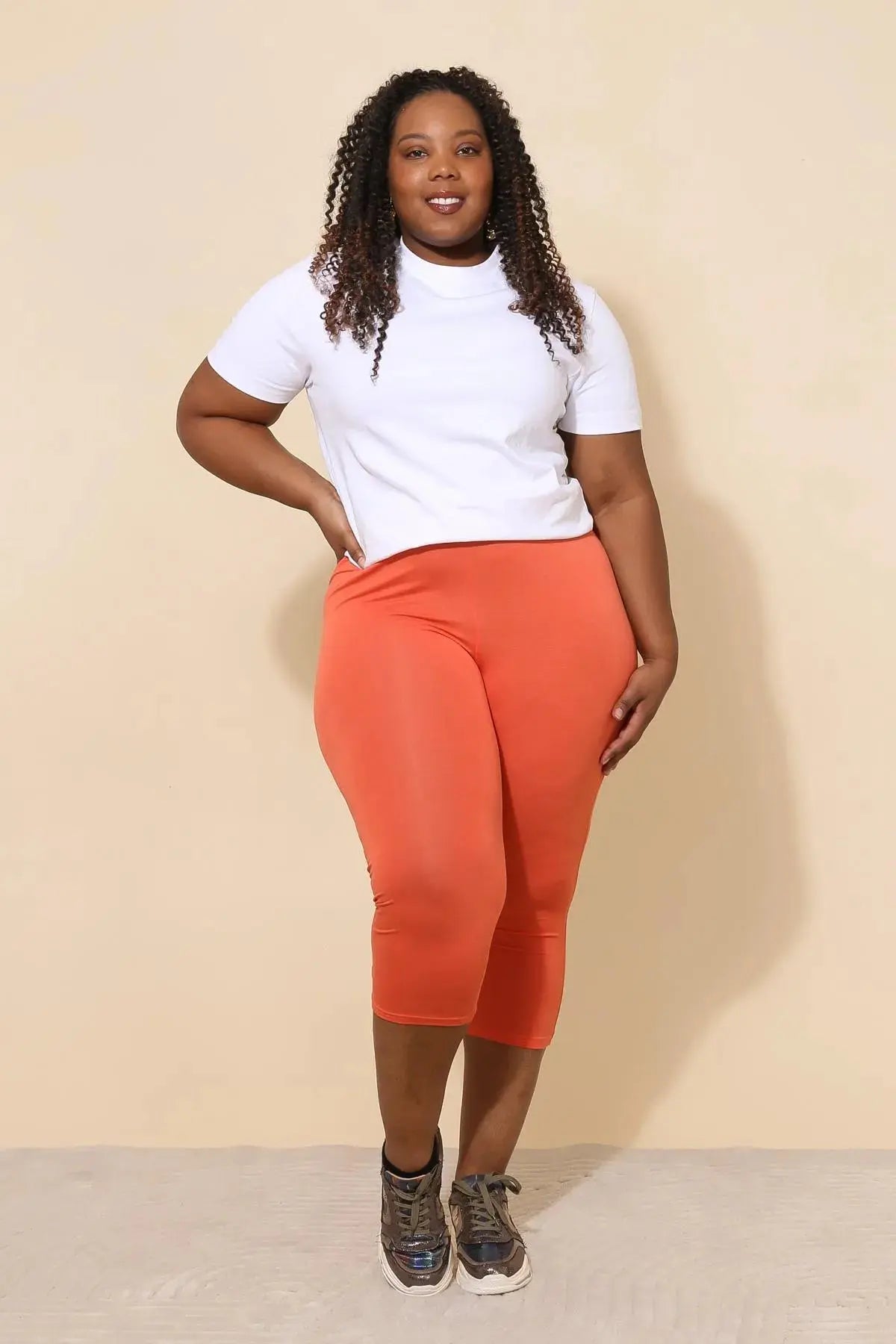 Legging Court 3/4 -Taupe - Extensible (Copy) VETI STYLE