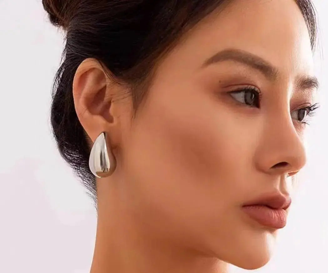 Boucles d'oreilles Goutte d'Eau - Acier Doré ou Argenté au choix YOPHIY CURVES