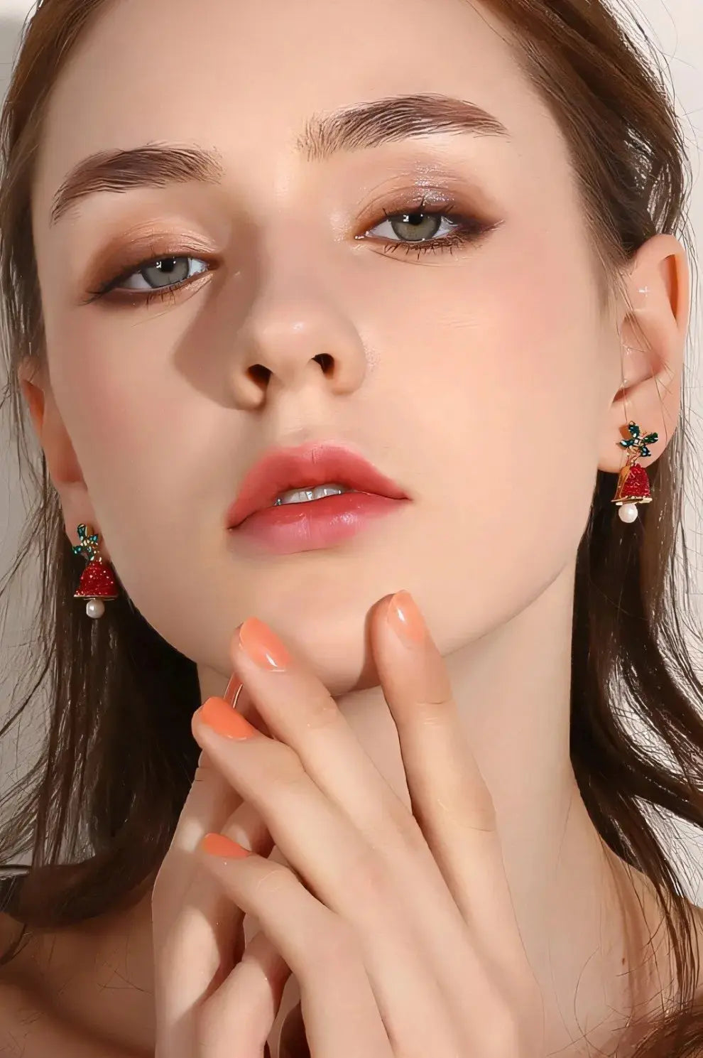 Boucles d'oreilles cerf strass, cloche rouge YOPHIY CURVES YOPHIY CURVES