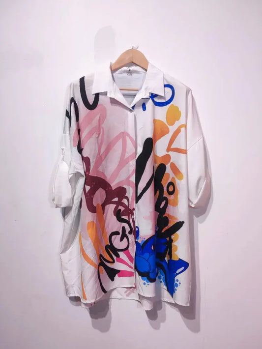 Chemise Multicolore à Motif Urbains POMELO PARIS