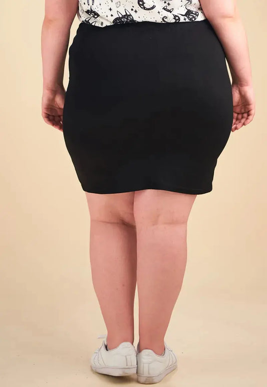 Jupe Noire avec double Laçage POMME ROUGE PARIS