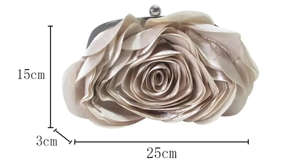 Pochette Satin Doré Fleur 3D YOPHIY CURVES YOPHIY CURVES