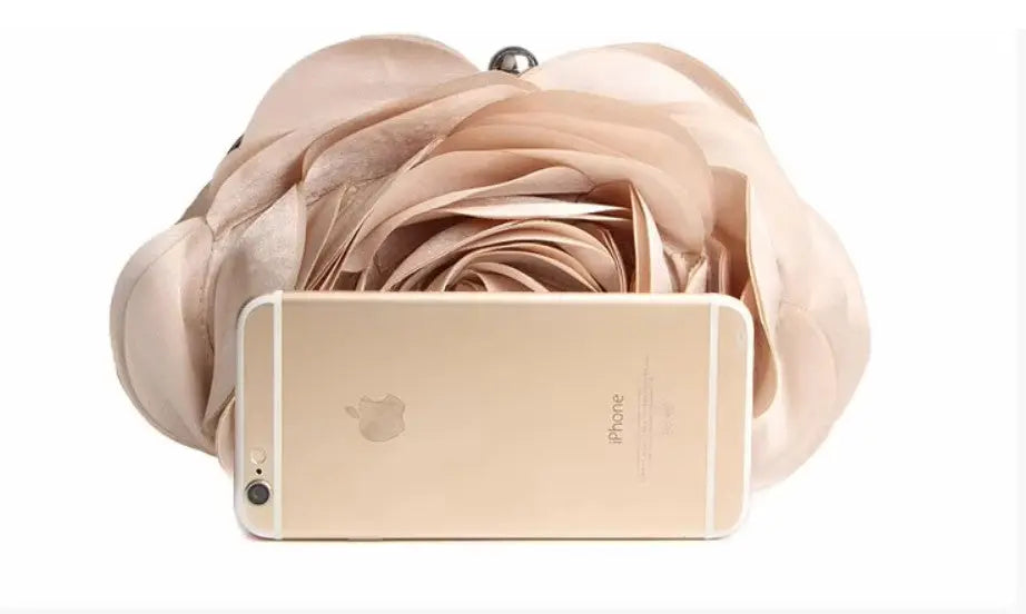Pochette Satin Doré Fleur 3D YOPHIY CURVES YOPHIY CURVES