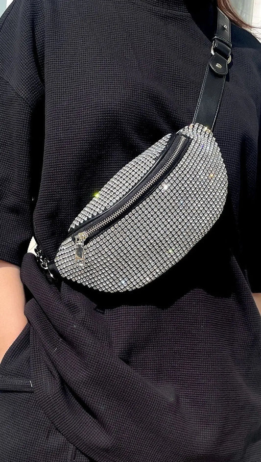 Sac Banane Strass Argenté YOPHIY CURVES