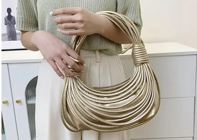 Sac à Main Doré Bandoulière Tendance- YOPHIY CURVES
