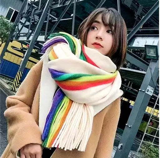 Echarpe chaude Arc-en-ciel YOPHIY CURVES YOPHIY CURVES