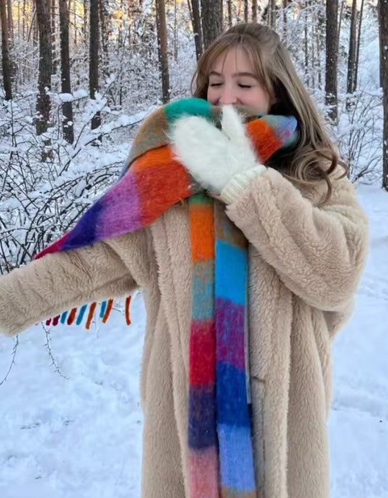 Echarpe Epaisse à Carreaux Cachemire YOPHIY CURVES YOPHIY CURVES