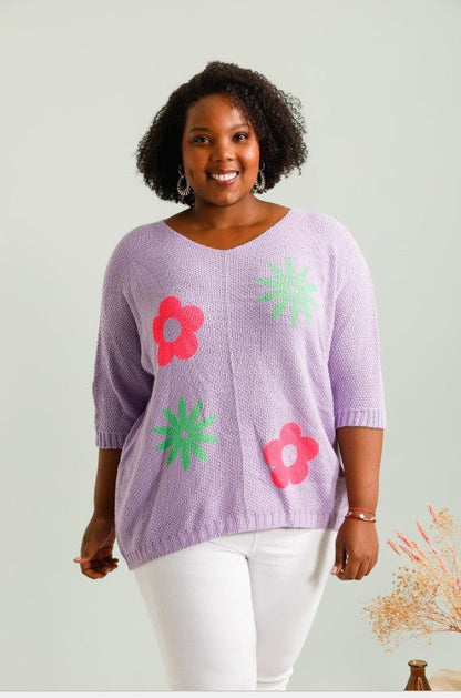 Gilet Floral Respirant Manche 3/4- Plusieurs Couleurs Disponibles YOPHIY CURVES YOPHIY CURVES