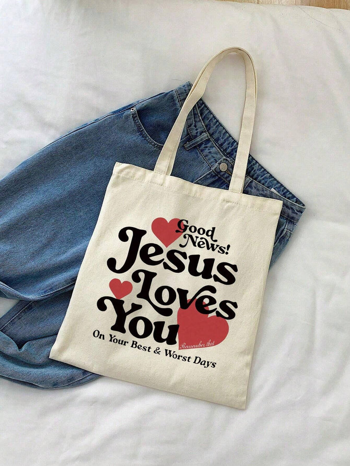Sac en Toile - Bonne Nouvelle Jésus T'aime - YOPHIY CURVES YOPHIY CURVES YOPHIY CURVES