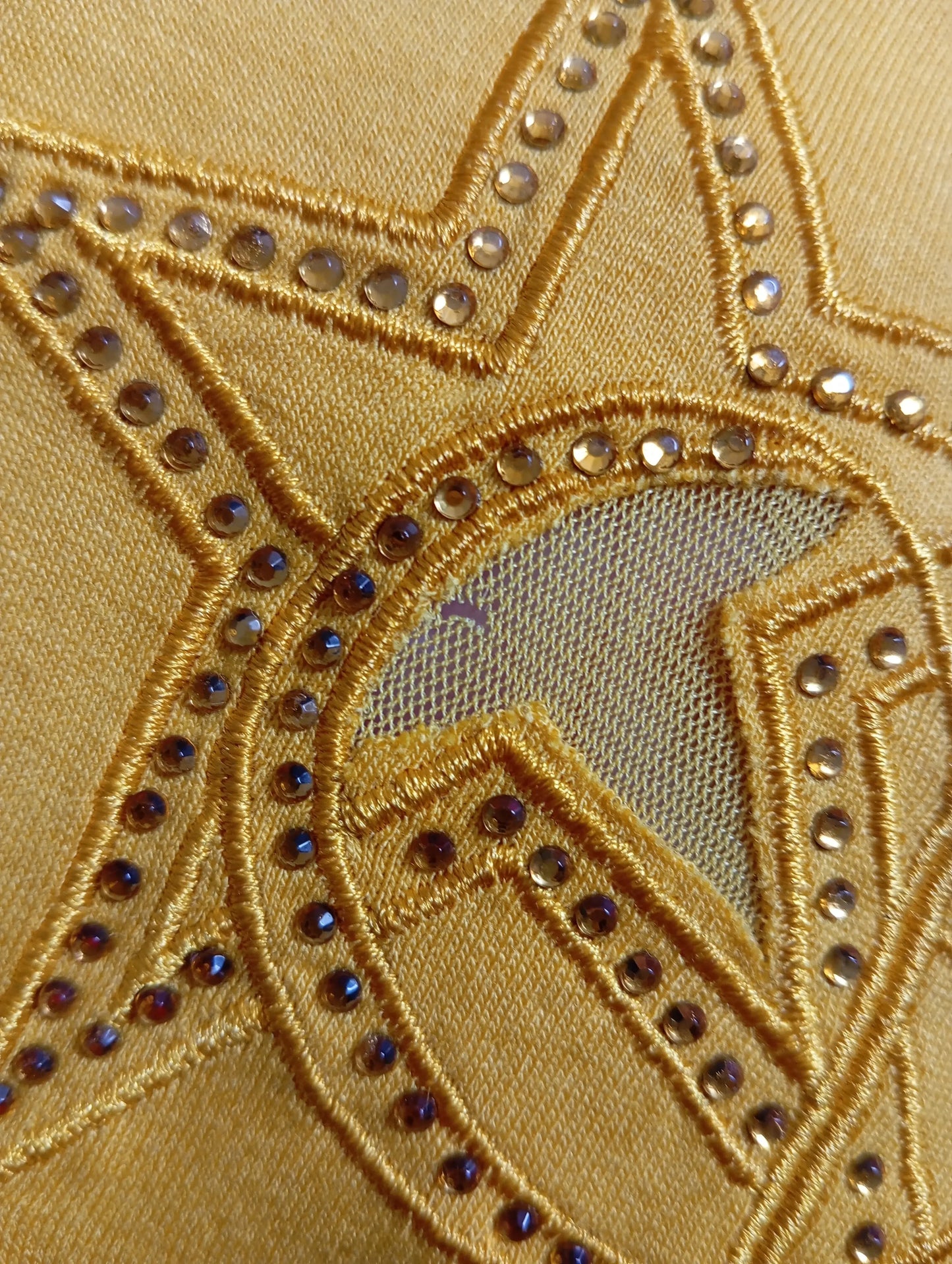 Legging Court Jaune- Détail Etoile - Article d'occasion- Neuf POMME ROUGE PARIS YOPHIY CURVES
