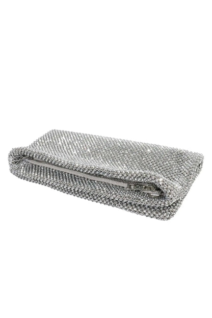 Pochette de Soirée Flexible Polyvalente - Sac à Main- Strass -Argent YOPHIY CURVES