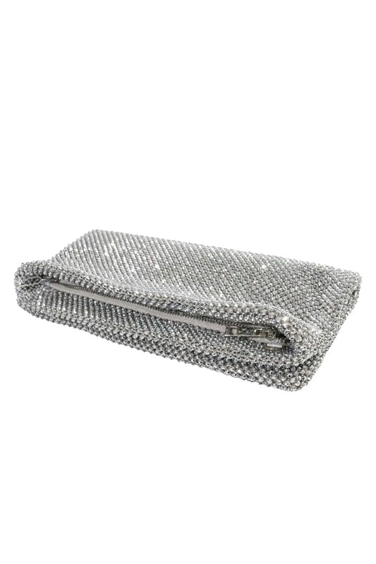Pochette de Soirée Flexible Polyvalente - Sac à Main- Strass -Argent YOPHIY CURVES