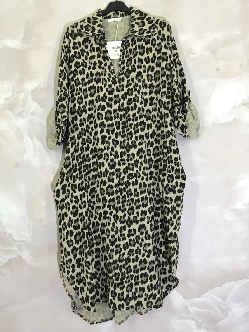 Robe longue coton imprimé léopard YOPHIY CURVES YOPHIY CURVES