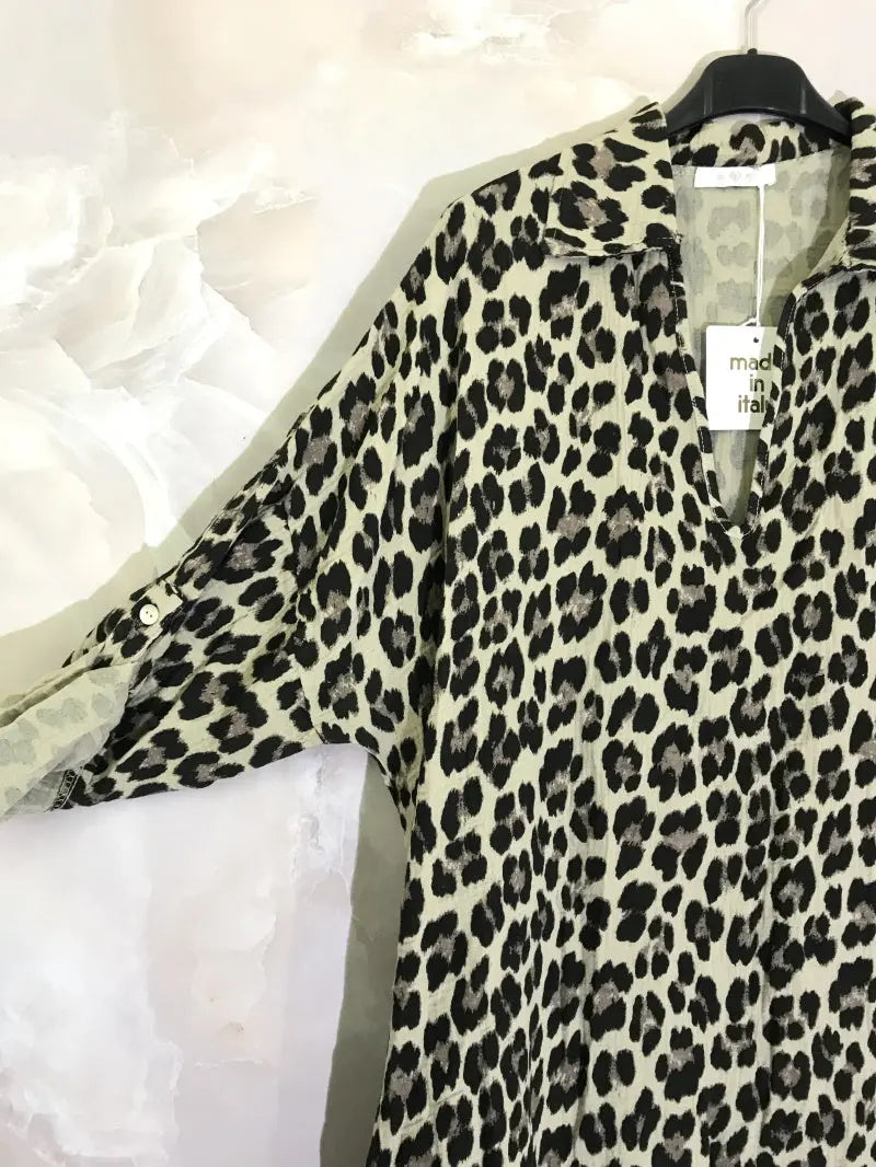 Robe longue coton imprimé léopard YOPHIY CURVES YOPHIY CURVES
