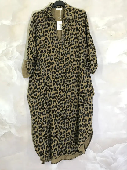 Robe longue coton imprimé léopard YOPHIY CURVES YOPHIY CURVES