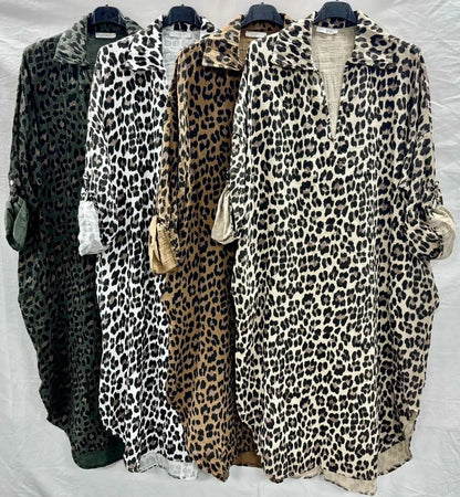 Robe longue coton imprimé léopard YOPHIY CURVES YOPHIY CURVES