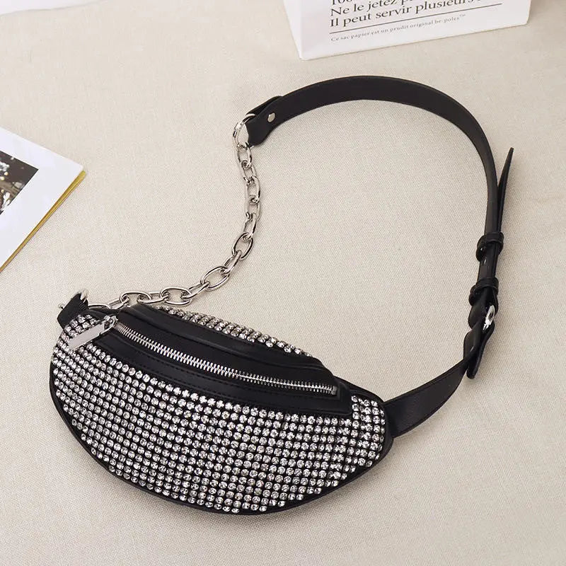 Sac Banane Strass Argenté YOPHIY CURVES