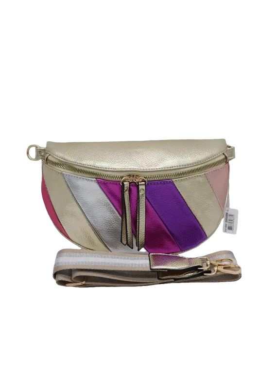 Sac banane simili cuir doré rose violet- Bandoulière YOPHIY CURVES YOPHIY CURVES