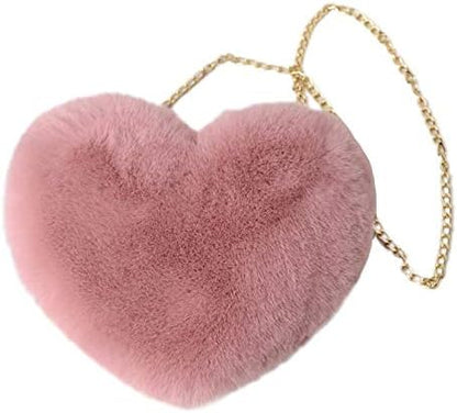 Sac à Main Cœur Peluche Rose - YOPHIY CURVES YOPHIY CURVES YOPHIY CURVES