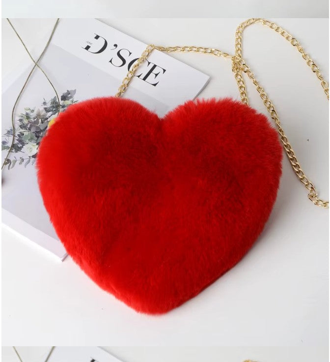Sac à main cœur peluche rouge YOPHIY CURVES YOPHIY CURVES