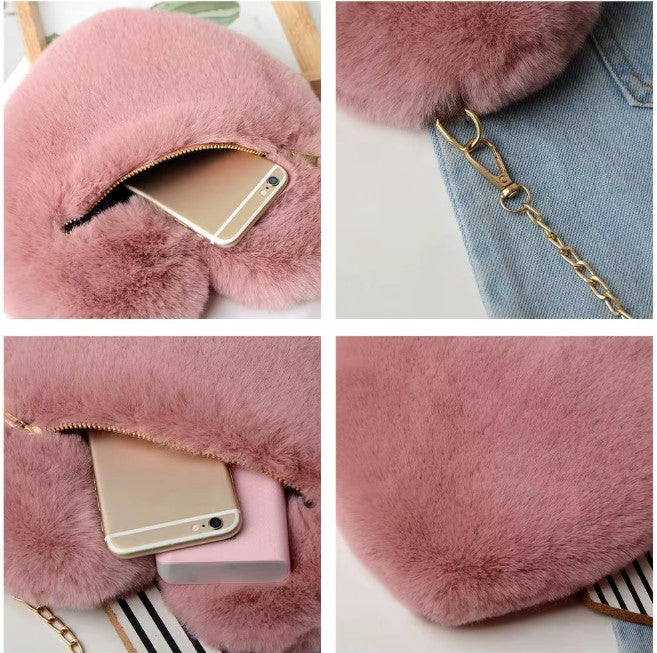 Sac à main cœur peluche rouge YOPHIY CURVES YOPHIY CURVES