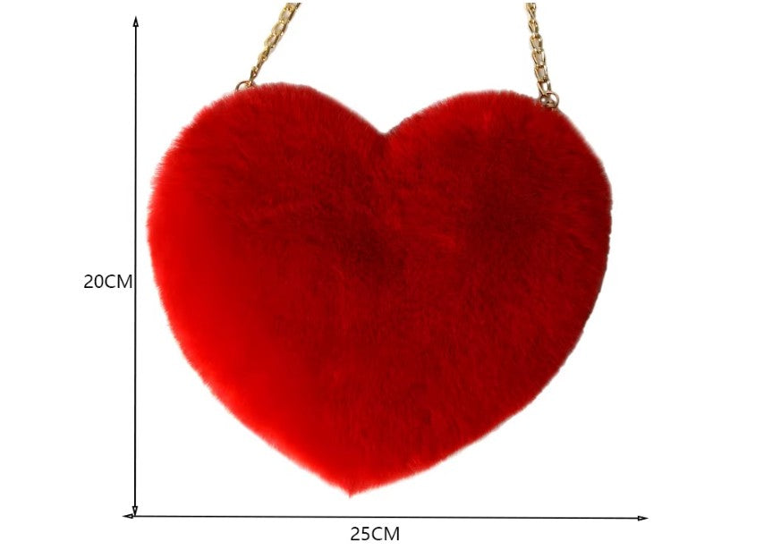 Sac à main cœur peluche rouge YOPHIY CURVES YOPHIY CURVES