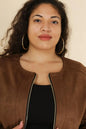 *Veste en Suédine - Bomber - Effet Daim - Rouge (Copy) VETI STYLE