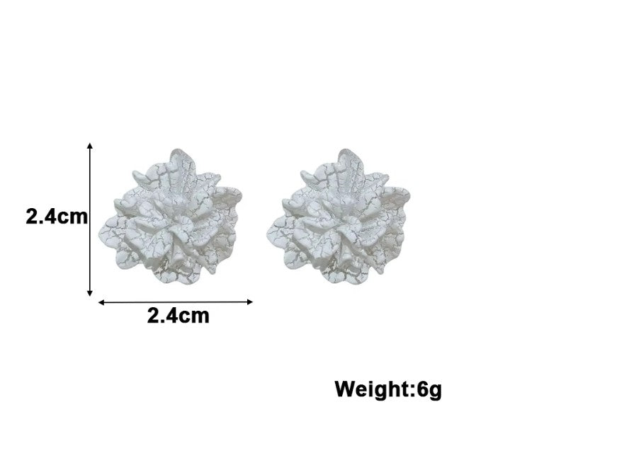 Boucles d'oreilles Fleurs Blanches -YOPHIY CURVES YOPHIY CURVES YOPHIY CURVES