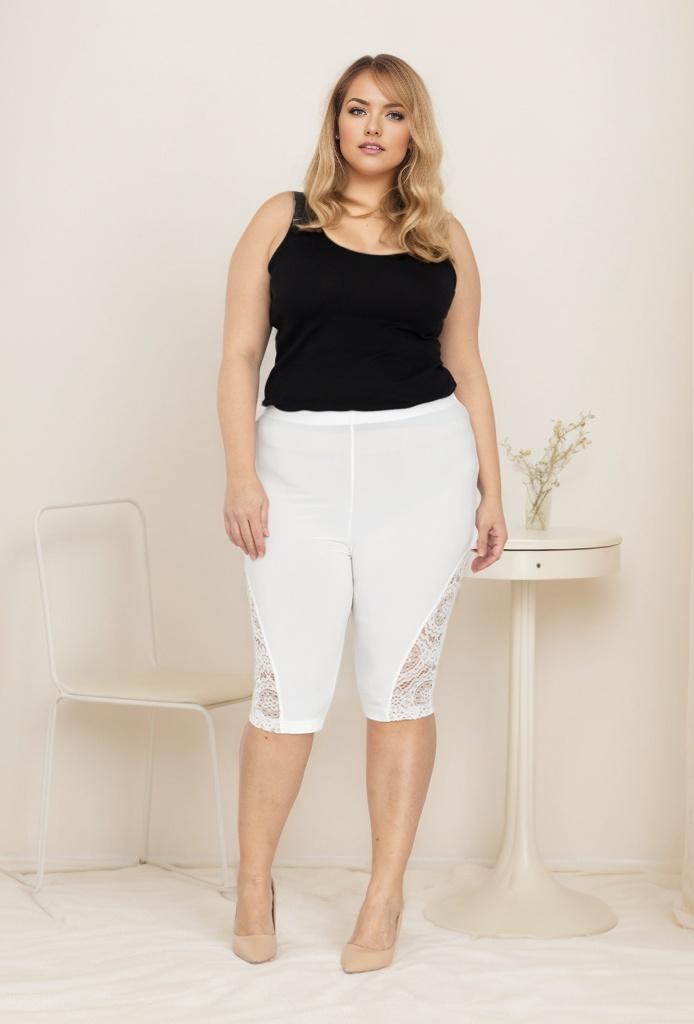 Legging Court Blanc Dentelle- YOPHIY CURVES YOPHIY CURVES YOPHIY CURVES
