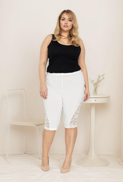 Legging Court Blanc Dentelle- YOPHIY CURVES YOPHIY CURVES YOPHIY CURVES